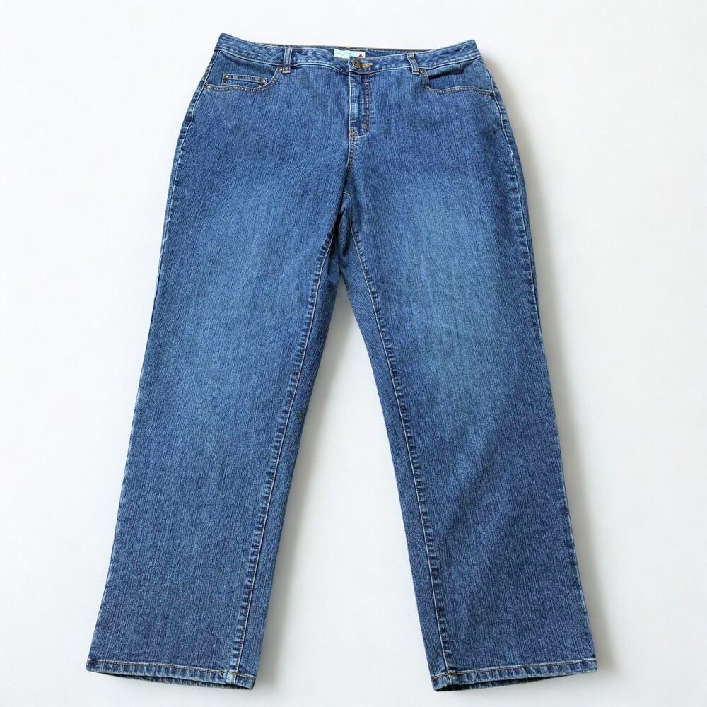 Fashion Bug Womens Straight Leg Jeans Size 4 Average Light Wash Stretch 38"x29"